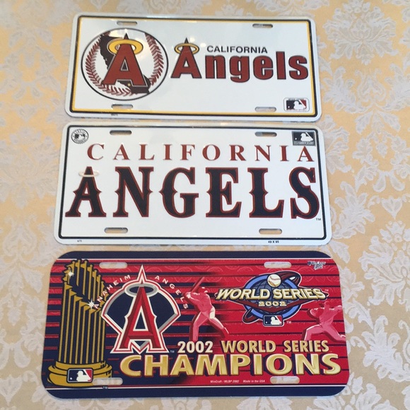 California Angels official MLB tin license plates collection - Picture 1 of 7